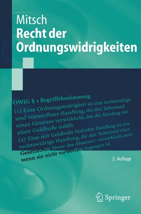 Cover image for book Recht der Ordnungswidrigkeiten