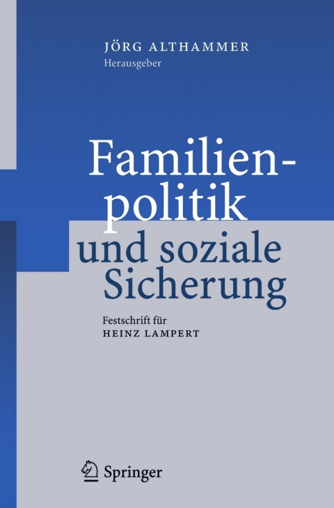 Cover image for book Familienpolitik und soziale Sicherung