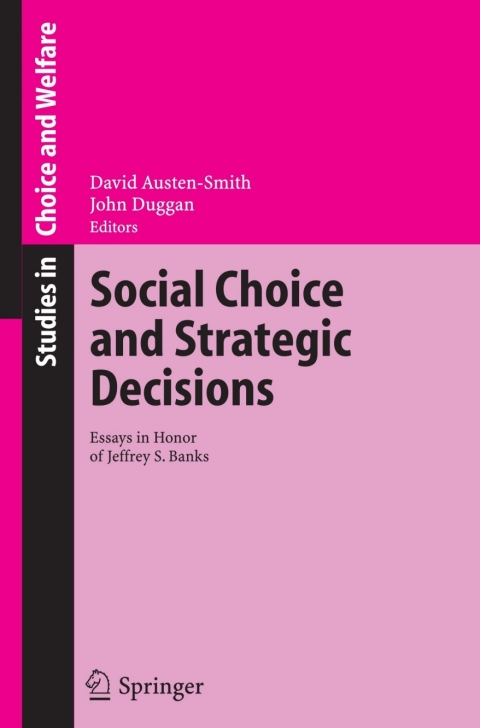 Cover image for book Social Choice and Strategic Decisions