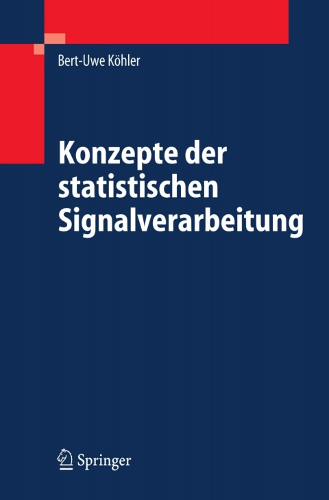 Cover image for book Konzepte der statistischen Signalverarbeitung