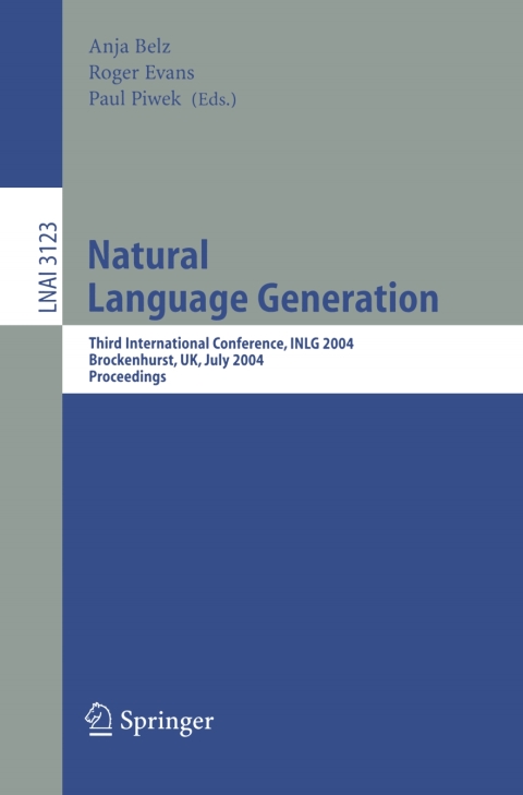 Cover image for book Natural Language Generation