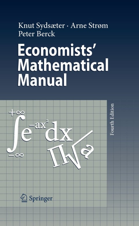 Cover image for book Economists' Mathematical Manual