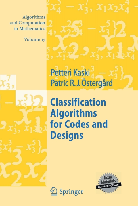 Cover image for book Classification Algorithms for Codes and Designs