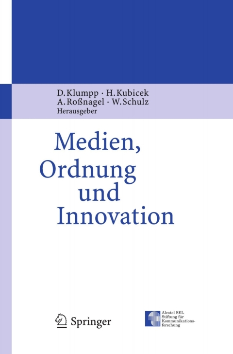Cover image for book Medien, Ordnung und Innovation