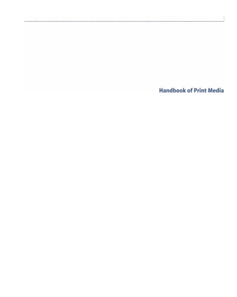 Cover image for book Handbook of Print Media