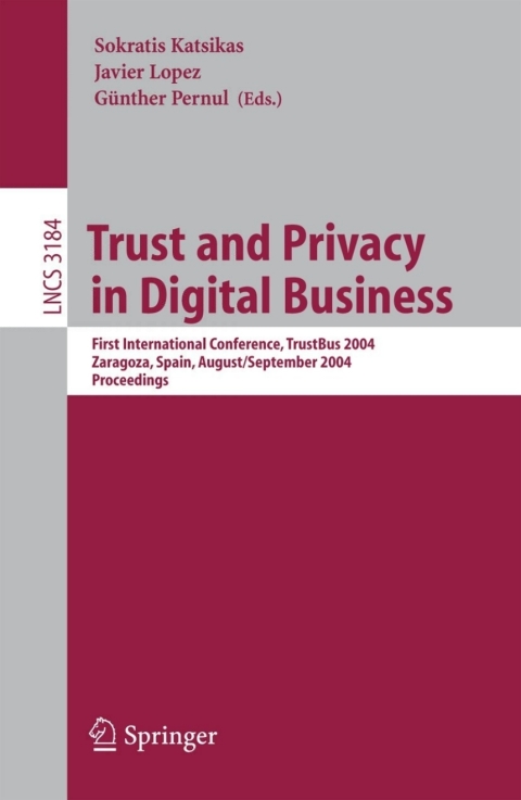 Cover image for book Trust and Privacy in Digital Business
