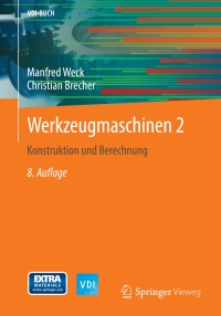 Cover image: Werkzeugmaschinen 2 8th edition 9783540225027