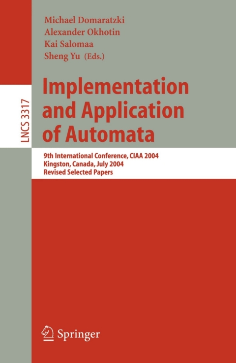 Cover image for book Implementation and Application of Automata