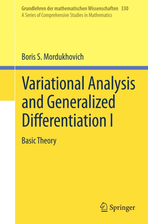 Cover image for book Variational Analysis and Generalized Differentiation I