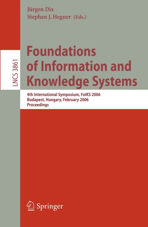 Cover image for book Foundations of Information and Knowledge Systems