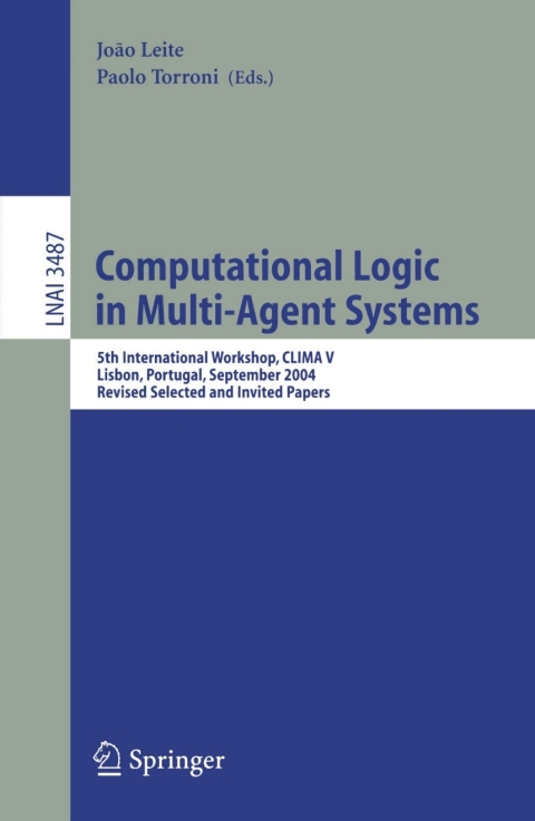 Cover image for book Computational Logic in Multi-Agent Systems