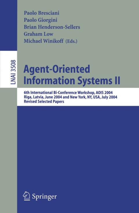 Cover image for book Agent-Oriented Information Systems II