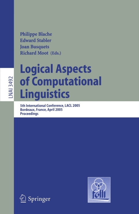 Cover image for book Logical Aspects of Computational Linguistics