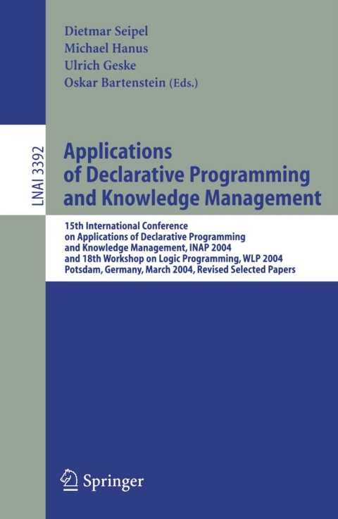 Cover image for book Applications of Declarative Programming and Knowledge Management