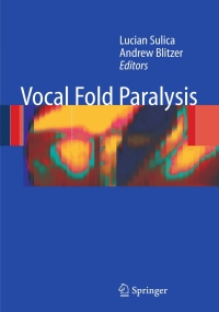 Cover image: Vocal Fold Paralysis 1st edition 9783540237655
