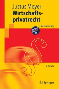 Cover image: Wirtschaftsprivatrecht 6th edition 9783540325352