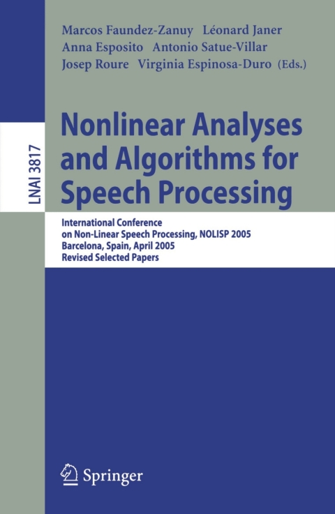 Cover image for book Nonlinear Analyses and Algorithms for Speech Processing