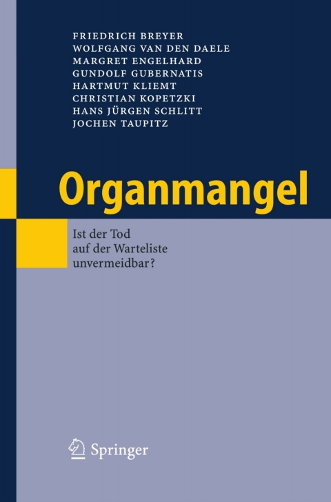 Cover image for book Organmangel