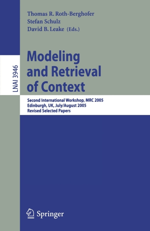 Cover image for book Modeling and Retrieval of Context