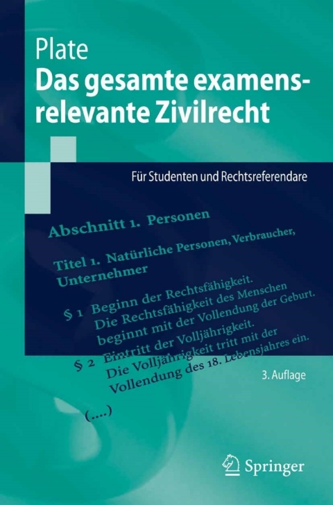 Cover image for book Das gesamte examensrelevante Zivilrecht