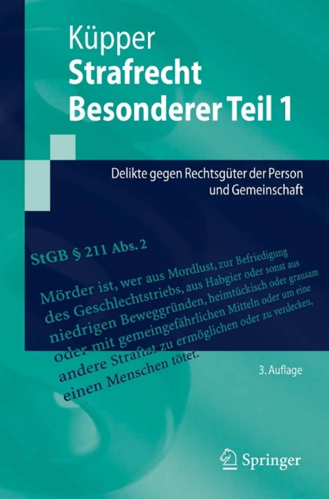 Cover image for book Strafrecht, Besonderer Teil 1