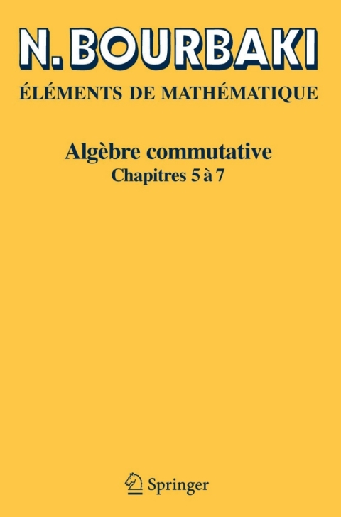 Cover image for book Algèbre commutative