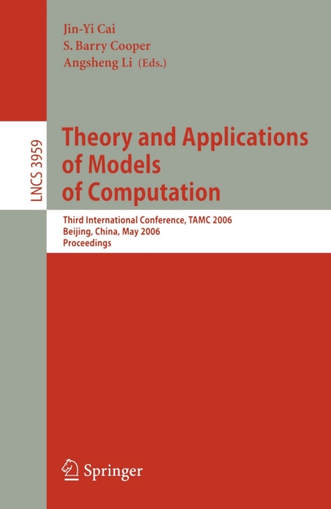Theory and Applications of Models of Computation 
