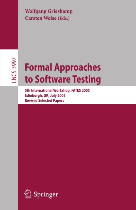 Cover image for book Formal Approaches to Software Testing