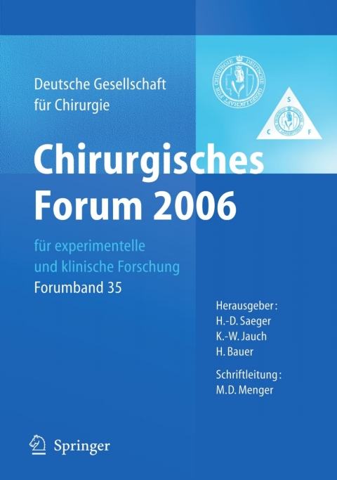 Cover image for book Chirurgisches Forum 2006 für experimentelle und klinische Forschung