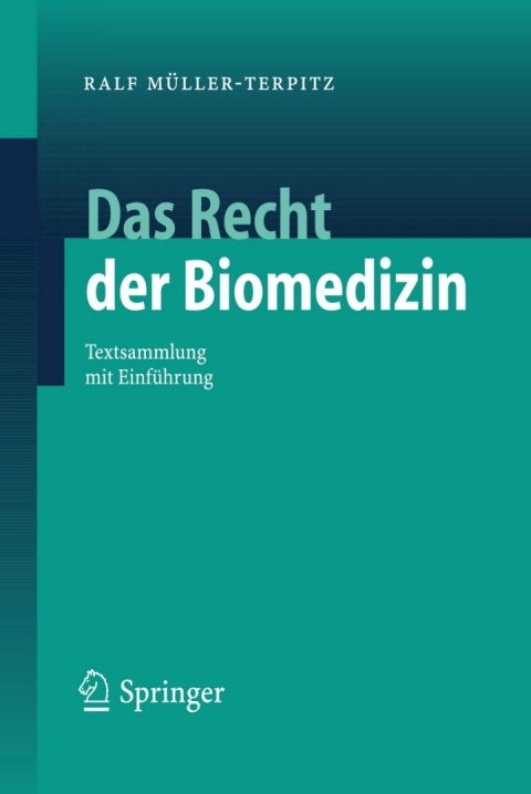 Cover image for book Das Recht der Biomedizin