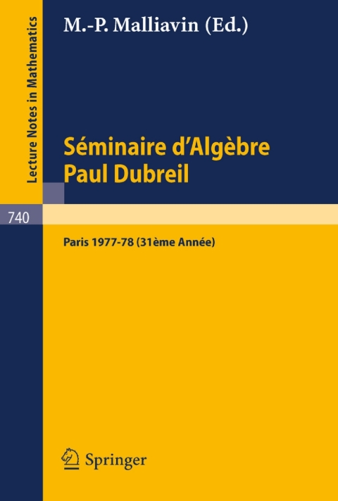 Cover image for book Séminaire d'Algèbre Paul Dubreil