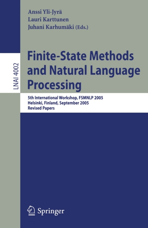 Cover image for book Finite-State Methods and Natural Language Processing