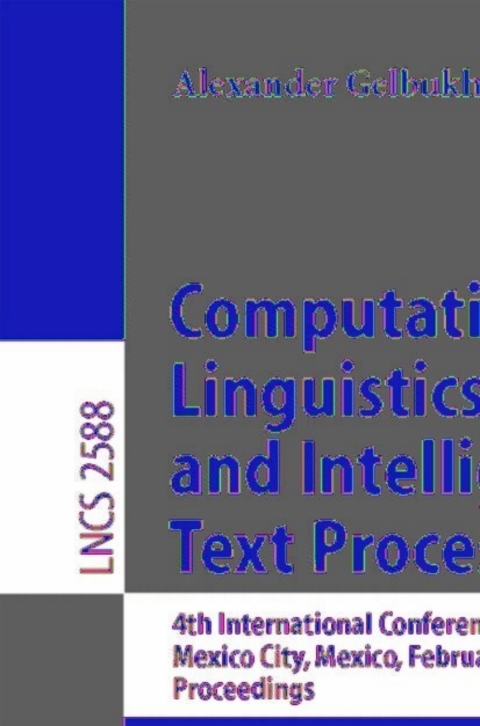 Cover image for book Computational Linguistics and Intelligent Text Processing