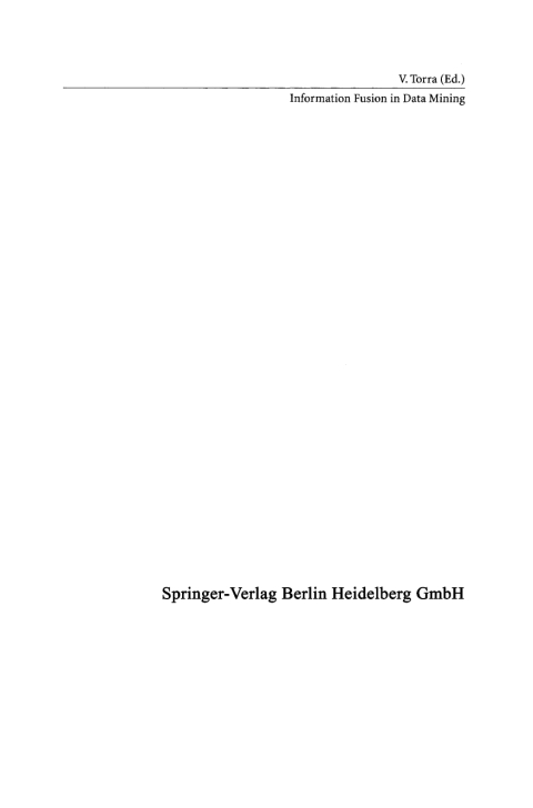 Cover image for book Information Fusion in Data Mining