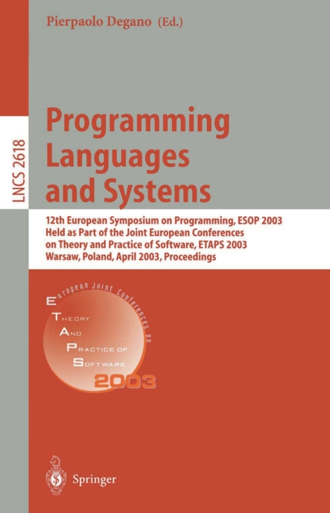 Cover image for book Programming Languages and Systems