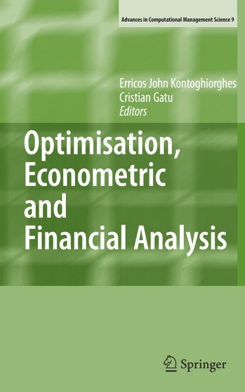 Cover image for book Optimisation, Econometric and Financial Analysis