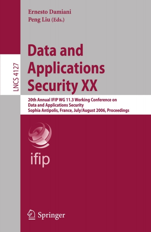 Cover image for book Data and Applications Security XX
