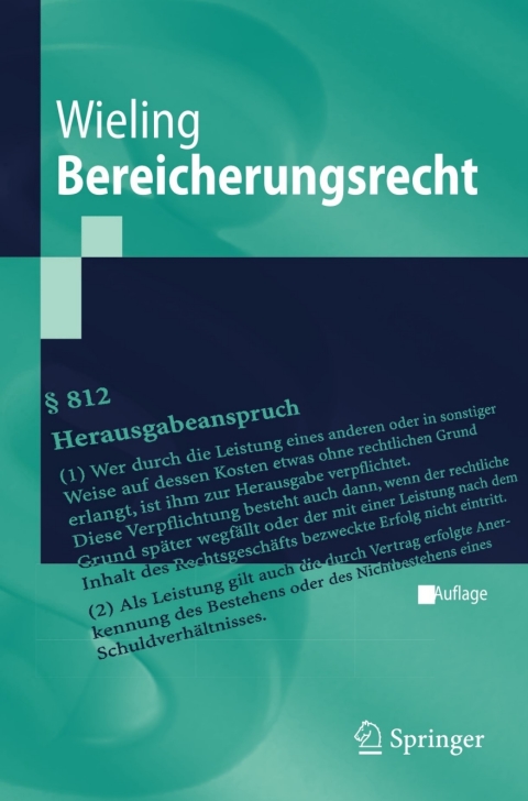 Cover image for book Bereicherungsrecht