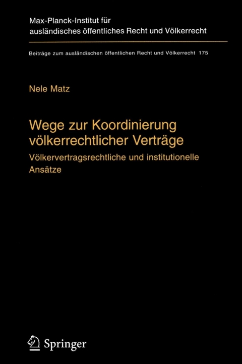 Cover image for book Wege zur Koordinierung völkerrechtlicher Verträge