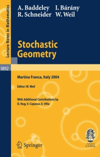 Titelbild: Stochastic Geometry 9783540381747