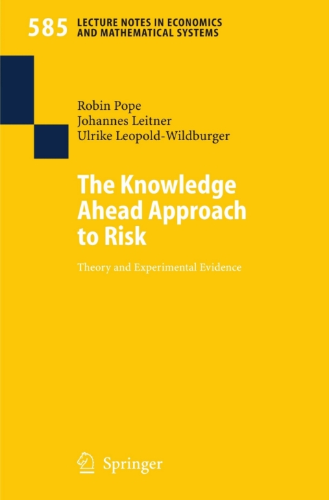Cover image for book The Knowledge Ahead Approach to Risk