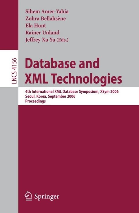 Cover image for book Database and XML Technologies