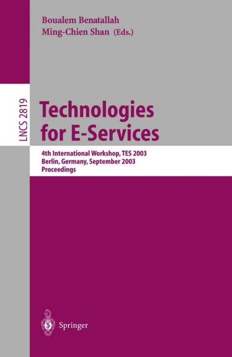 Cover image for book Technologies for E-Services