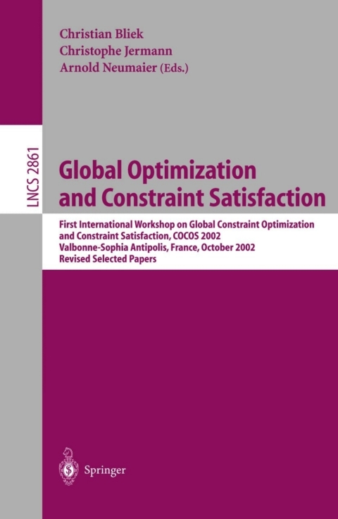 Cover image for book Global Optimization and Constraint Satisfaction