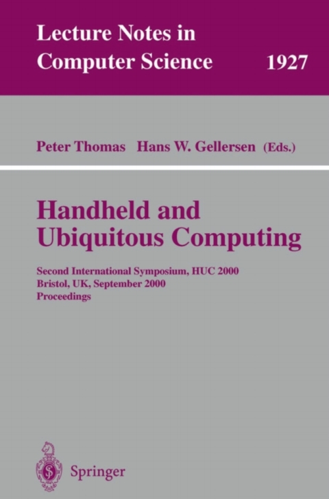 Cover image for book Handheld and Ubiquitous Computing