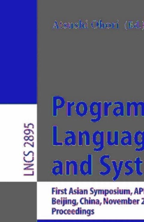 Cover image for book Programming Languages and Systems