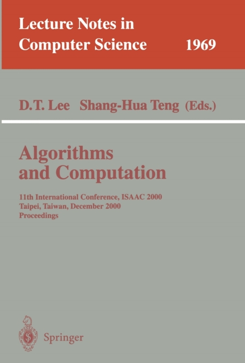 Cover image for book Algorithms and Computation