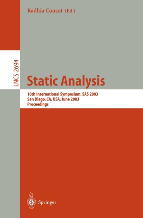 Cover image for book Static Analysis