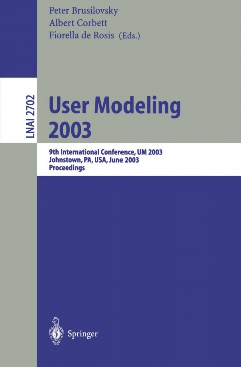 Cover image for book User Modeling 2003