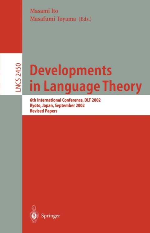 Cover image for book Developments in Language Theory
